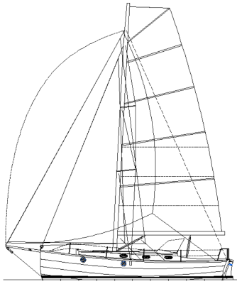 Cape Deseada 36TC Marconi rig